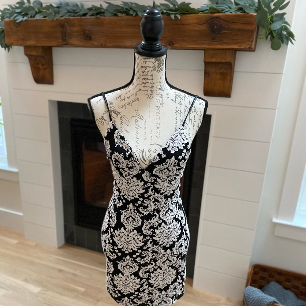 NWT ASTR Jacquard Mini Bodycon Dress